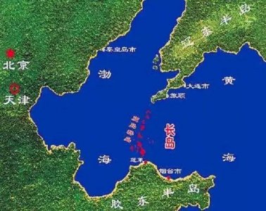 ​山东隔渤海与朝鲜 连接山东半岛与辽东半岛的渤海海峡大桥